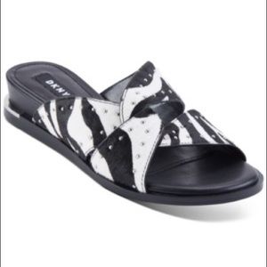 DKNY mini wedge Zebra Sandal